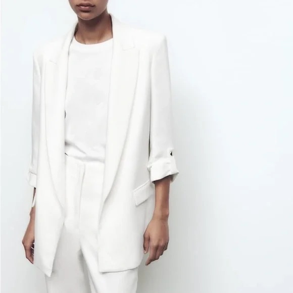 zara rolled up blazer blogger fav - Picture 9 of 10